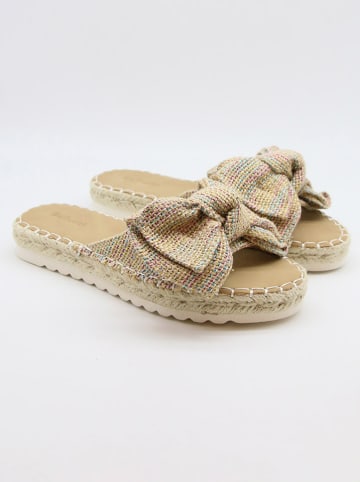 Bellucci Pantoletten in Beige/ Bunt