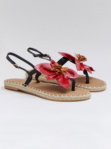 Bellucci Zehensandalen in Schwarz/ Rot