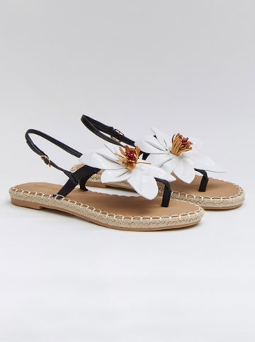 Bellucci Zehensandalen in Schwarz/ Weiß