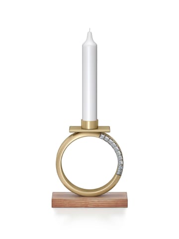 Swarovski Kerzenständer in Gold/ Hellbraun