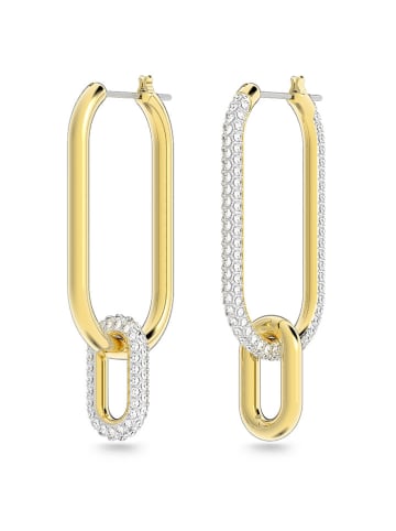 Swarovski Vergold. Creolen mit Kristallen