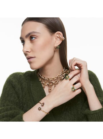 Swarovski Pozłacana bransoletka z elementami ozdobnymi