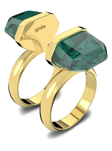 Swarovski Ring mit Kristall in Gold/ Grün