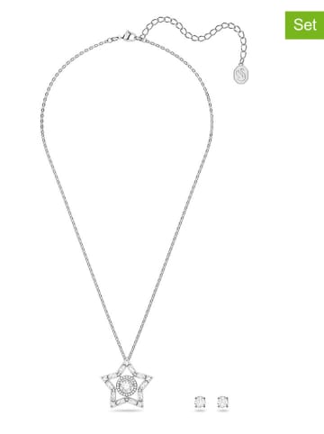 Swarovski 2tlg. Schmuckset: Halskette und Ohrstecker