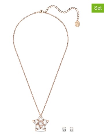 Swarovski 2tlg. Schmuckset: Halskette und Ohrstecker
