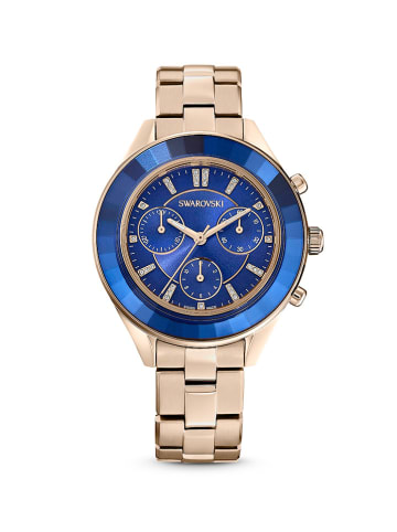 Swarovski Chronograph in Gold/ Blau