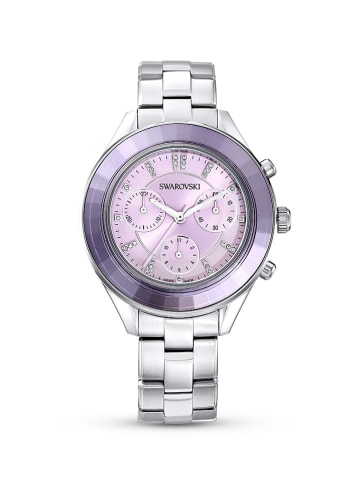 Swarovski Chronograph in Silber/ Lila