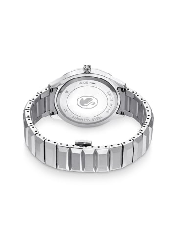 Swarovski Quarzuhr in Silber/ Anthrazit/ Weiß