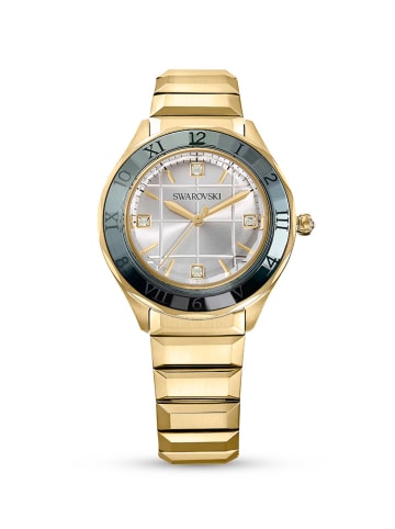 Swarovski Quarzuhr in Gold/ Grün/ Weiß