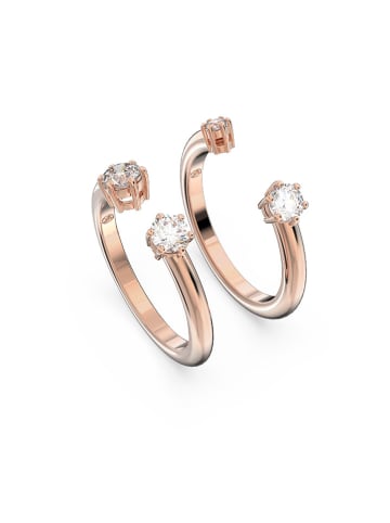 Swarovski Rosévergold. Ring mit Edelsteinen
