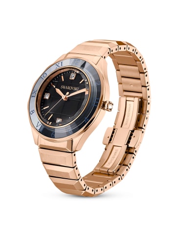 Swarovski Quarzuhr in  Rosévegold/ Schwarz