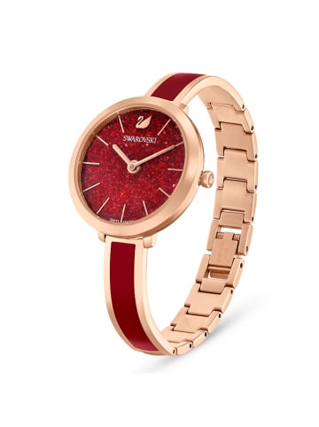 Swarovski Quarzuhr in  Rosévegold/ Rot