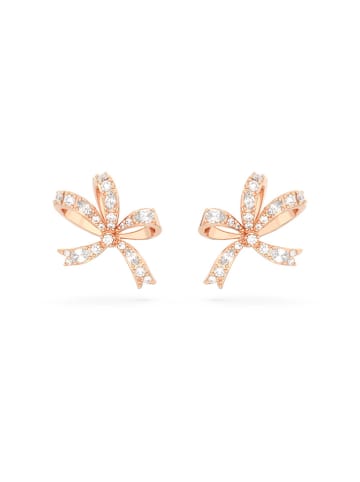 Swarovski Rosévergold. Ohrstecker mit Kristallen