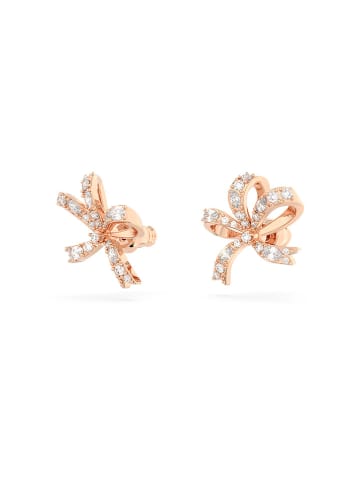 Swarovski Rosévergold. Ohrstecker mit Kristallen