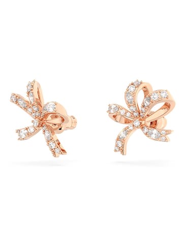 Swarovski Rosévergulde oorstekers met kristallen