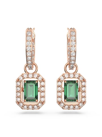 Swarovski Rosévergold. Ohrringe mit Edelsteinen