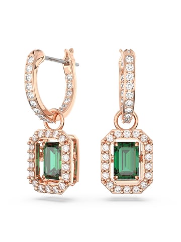 Swarovski Rosévergold. Ohrringe mit Edelsteinen