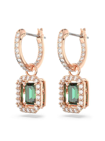 Swarovski Rosévergold. Ohrringe mit Edelsteinen
