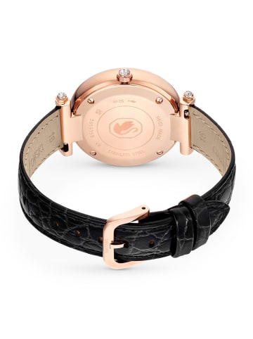 Swarovski Quarzuhr in Schwarz/  Roségold/ Weiß