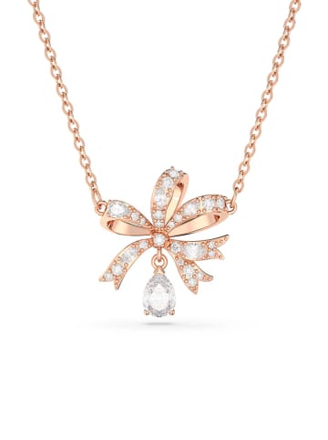 Swarovski Rosévergold. Halskette mit Schmuckelement - (L)38 cm