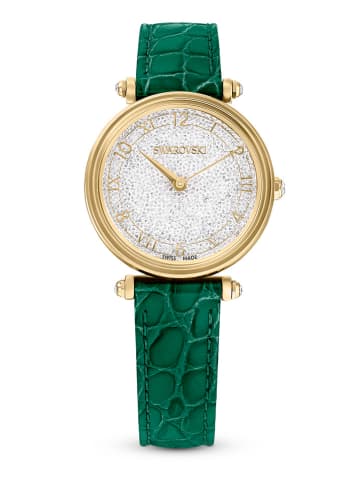 Swarovski Quarzuhr in Grün/ Gold/ Weiß