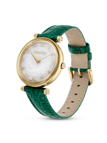Swarovski Kwartshorloge groen/goudkleurig/wit