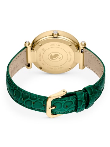 Swarovski Quarzuhr in Grün/ Gold/ Weiß