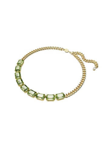 Swarovski Vergold. Halskette mit Schmuckelementen - (L)45 cm