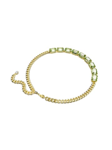 Swarovski Vergold. Halskette mit Schmuckelementen - (L)45 cm
