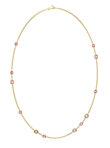 Swarovski Vergold. Halskette mit Schmuckelementen - (L)100 cm