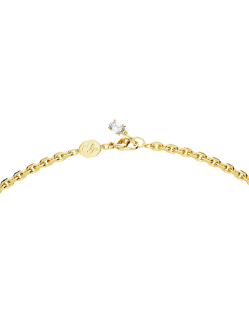 Swarovski Vergold. Halskette mit Schmuckelementen - (L)100 cm