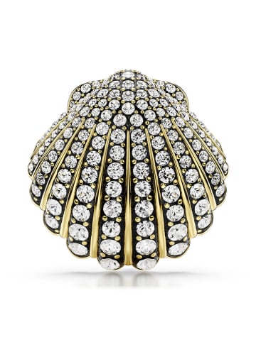 Swarovski Vergold. Brosche mit Kristallen