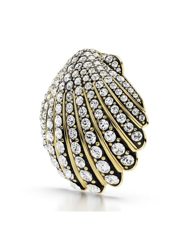 Swarovski Vergold. Brosche mit Kristallen