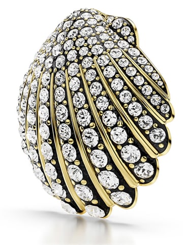 Swarovski Vergulde broche met kristallen