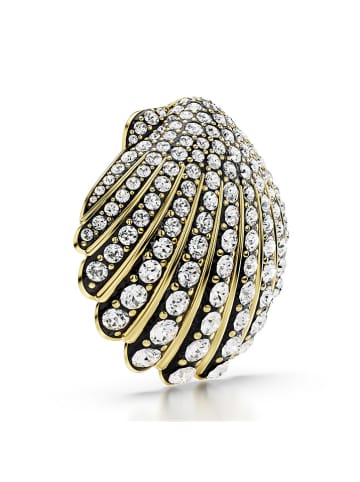 Swarovski Vergold. Brosche mit Kristallen