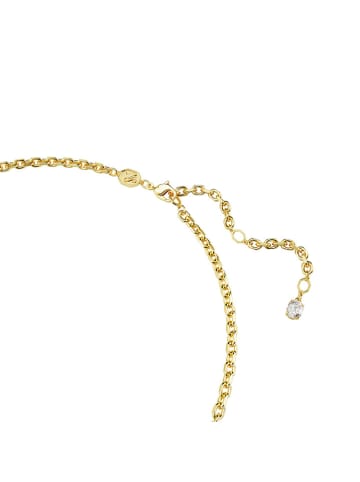 Swarovski Vergold. Halskette mit Schmuckelementen - (L)34 cm