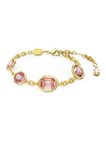 Swarovski Pozłacana bransoletka z elementami ozdobnymi