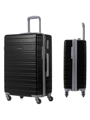 Travel World 4tlg. Hardcase-Trolleyset in Schwarz