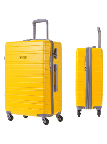 Travel World 4tlg. Hardcase-Trolleyset in Gelb