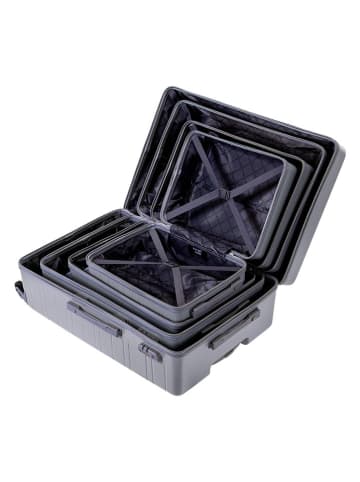 Travel World 4tlg. Hardcase-Trolleyset in Grau