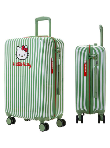Hello Kitty 3-delige hardcase-trolleyset groen/wit