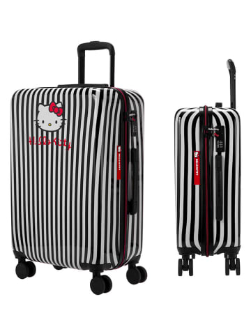 Hello Kitty 3tlg. Hardcase-Trolleyset in Schwarz/ Weiß