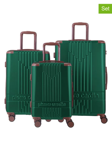 Pierre Cardin 3tlg. Hardcase-Trolleyset in Grün