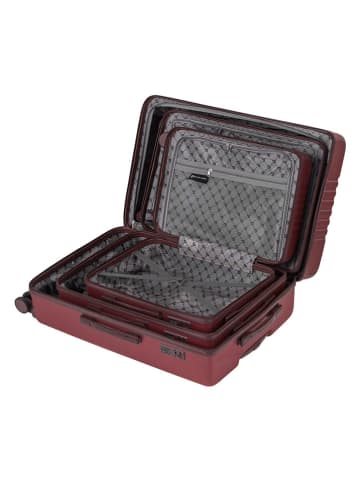 Pierre Cardin 3tlg. Hardcase-Trolleyset in Bordeaux