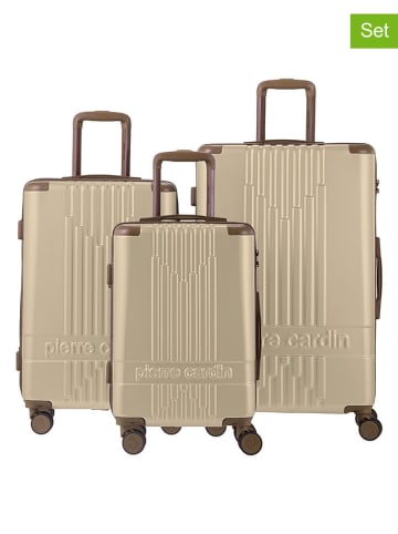 Pierre Cardin 3tlg. Hardcase-Trolleyset in Beige