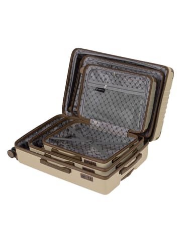 Pierre Cardin 3tlg. Hardcase-Trolleyset in Beige