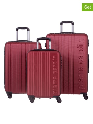 Pierre Cardin 3tlg. Hardcase-Trolleyset in Rot