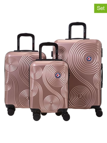Rafale 3tlg. Hardcase-Trolleyset in Hellbraun