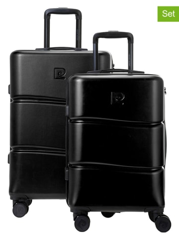 Pierre Cardin 2tlg. Hardcase-Trolleyset in Schwarz