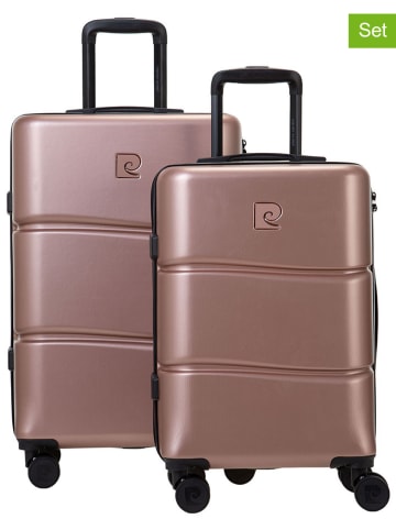 Pierre Cardin 2tlg. Hardcase-Trolleyset in Hellbraun